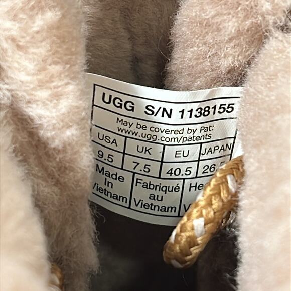 NEW UGG‎ 9.5 Women's Chestnut Adirondack Waterproof Wool Blend Insulated Boots - Picture 8 of 12